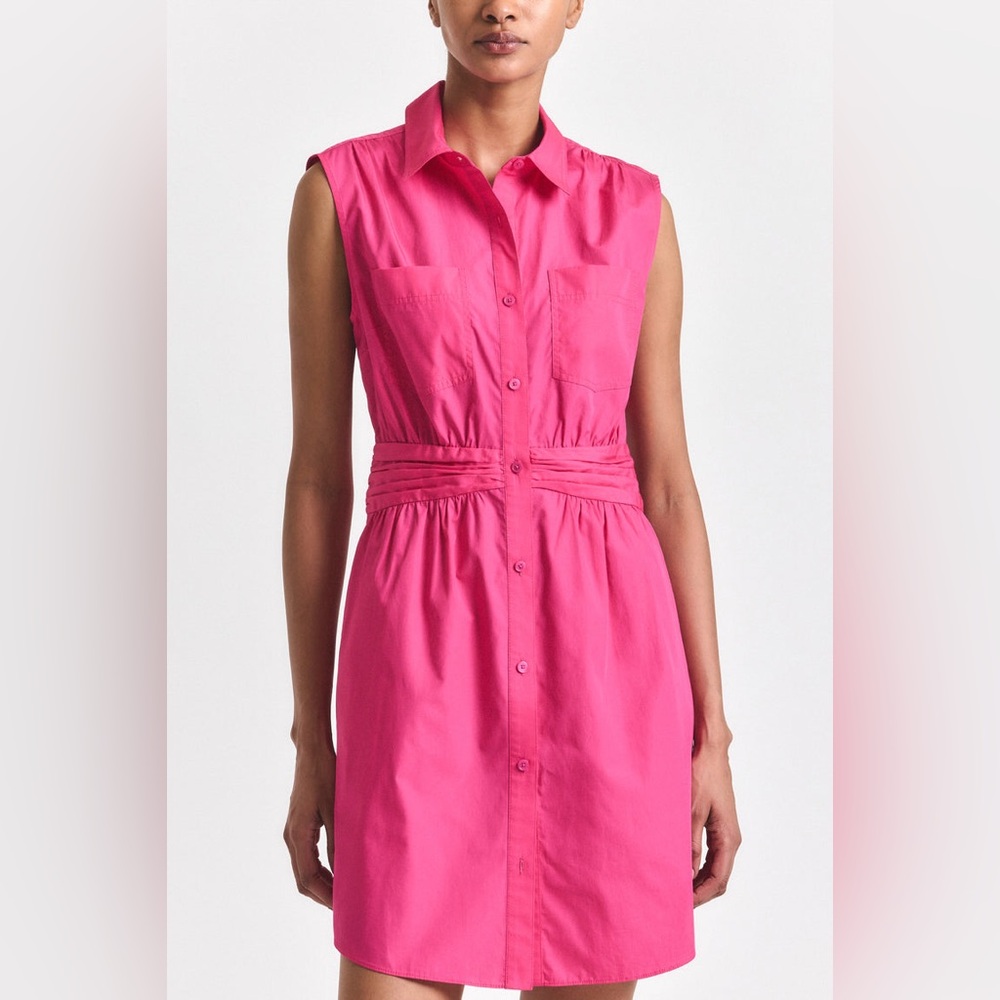 NWOT Derek Lam 10 Crosby Cora Shirt Dress magenta size 0
